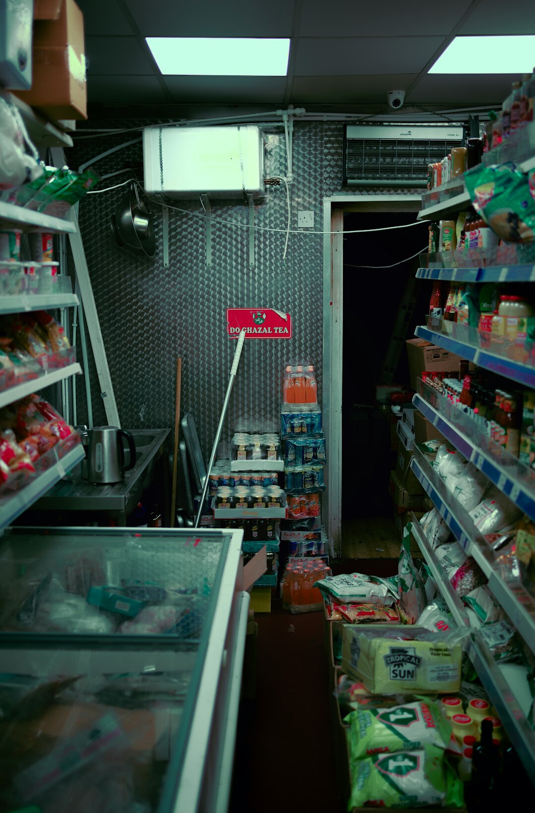 security guard patrolling store aisles